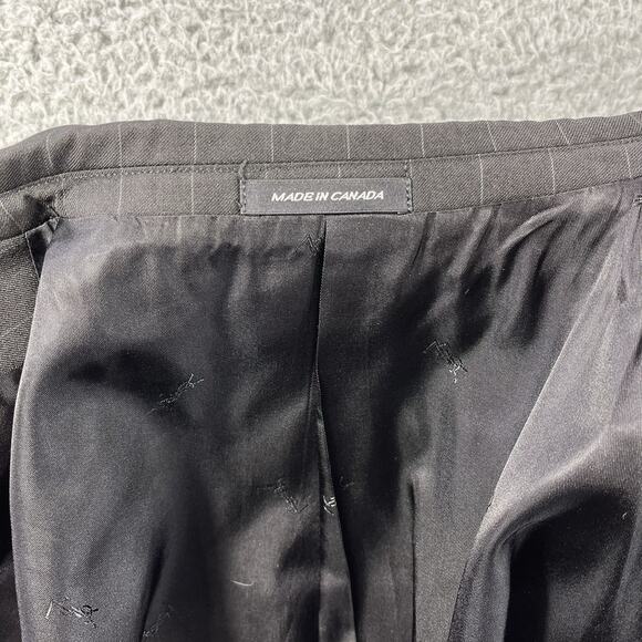 Yves Saint Laurent Mens 44L Pinstripe 100% Worsted Wool Blazer Sport Coat VTG - Picture 10 of 14